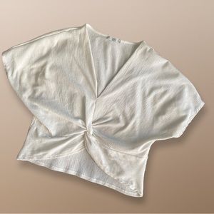 ZARA Cream Knot Front Top